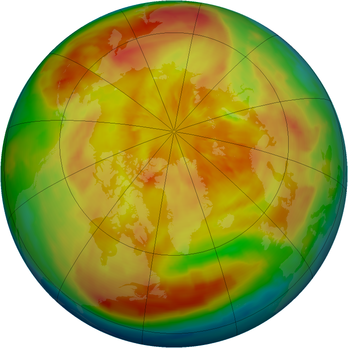 Arctic ozone map for 28 March 2013
